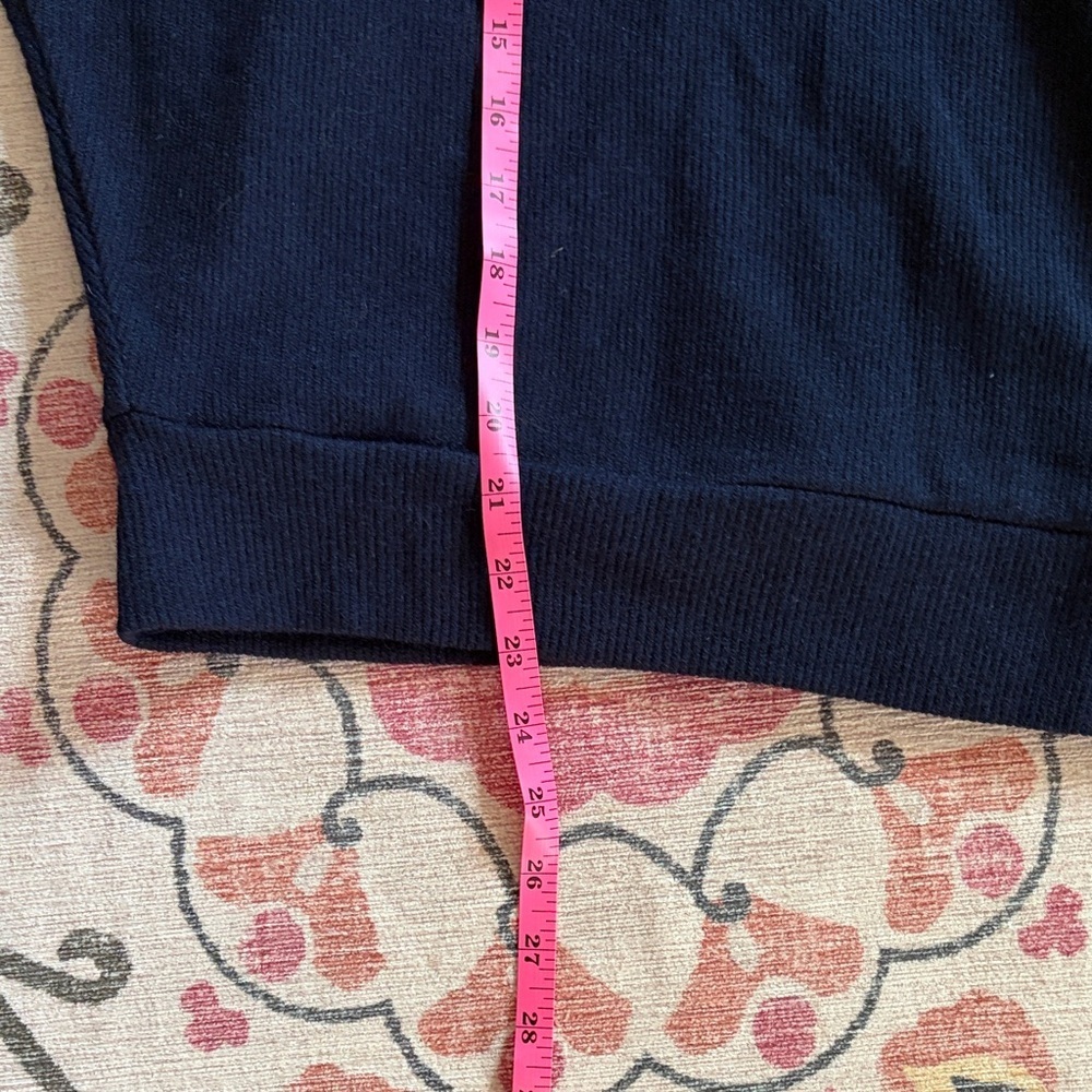 OGL Dark Navy Ribbed Collared Pullover Medium - Picture 7 of 10